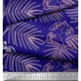 thumbnail image 2 of Soimoi Satin Silk Fabric Leaves & Floral Flower Decor Fabric Printed Yard 42 Inch Wide, 2 of 3