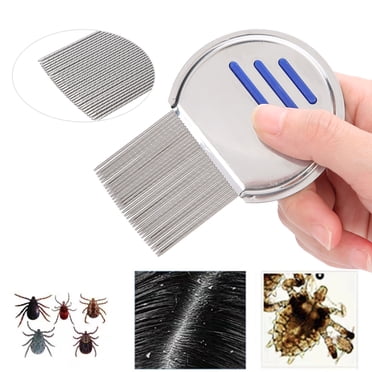 Peigne à Poux, Peigne Professionnel en Acier Inoxydable pour Traitements des Lentes et des Poux, Peigne Portable pour Enlever les Poux