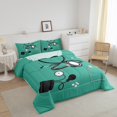 thumbnail image 3 of Erosebridal Cartoon Medical Tool Bedding Toddler Comforter Set, Clothes Print Down Comforter, Green, 2pcs, 3 of 7