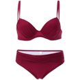 thumbnail image 1 of B91xZ Bikini Ensembles pour Femmes Mode Maillot de Bain Bikini Triangle à Ficelles, Rouge TTG, 1 of 5