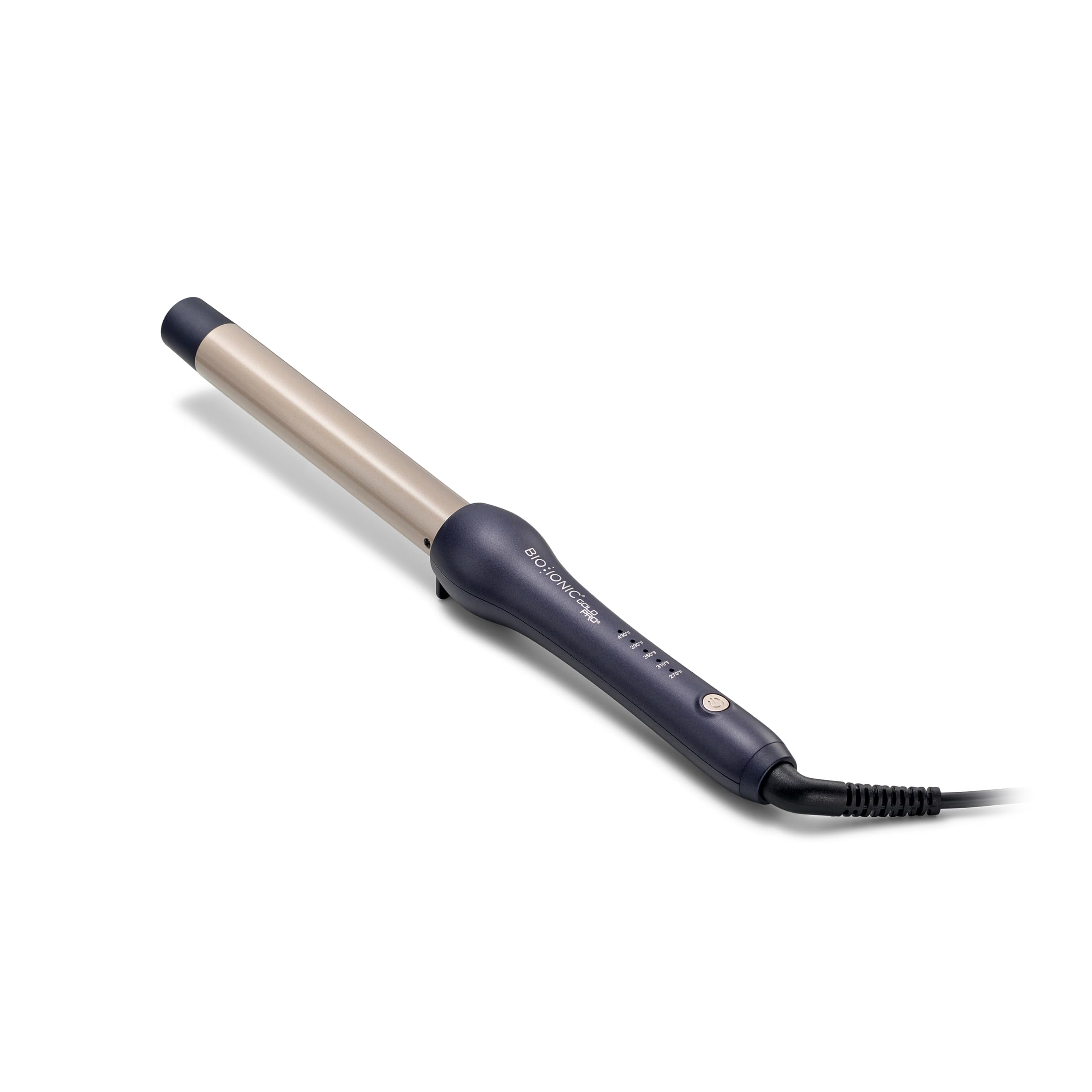 Bio Ionic GoldPro 1" Curling Wand, Blue, Moisture Heat Technology & 24K Gold MX, Long Barrel Ceramic Curling Iron with Adjustable Heat, Versatile Hair Curler for Long-Lasting Curl