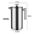 thumbnail image 4 of axGear Stainless Steel French Press Coffee Maker 800ml Easy Clean Tea Pot with Filter, 4 of 8