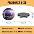 thumbnail image 2 of Glass Fridge Magnets, 12Pcs Planet Crystal Refrigerator Glass Magnets Strong Decorative Magnets for Locker Kitchen Office Whiteboards Photos Party Creative Decorative Magnets for Gift, 2 of 7