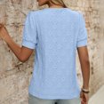 thumbnail image 4 of Liquidation des Offres du Jour! Blouses à Col Rond à Manches Courtes Unies pour Femmes, Haut Décontracté et Confortable pour Temps Chaud, Bureau Ou Jeu Soldes Aujourd'hui Liquidation!, 4 of 5