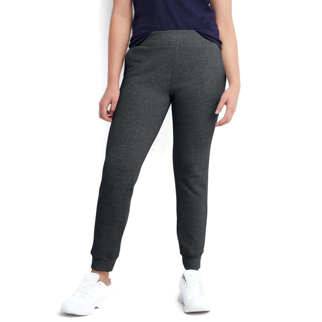 Hanes Womens EcoSmart Fleece Joggers, XL, Slate Heather