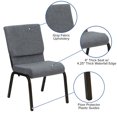 thumbnail image 2 of HERCULES Series 18.5''W Stacking Church Chair in Gray Fabric - Gold Vein Frame, 2 of 9