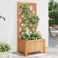 thumbnail image 1 of vidaXL Planter with Trellis Brown Solid Wood Fir, 1 of 5