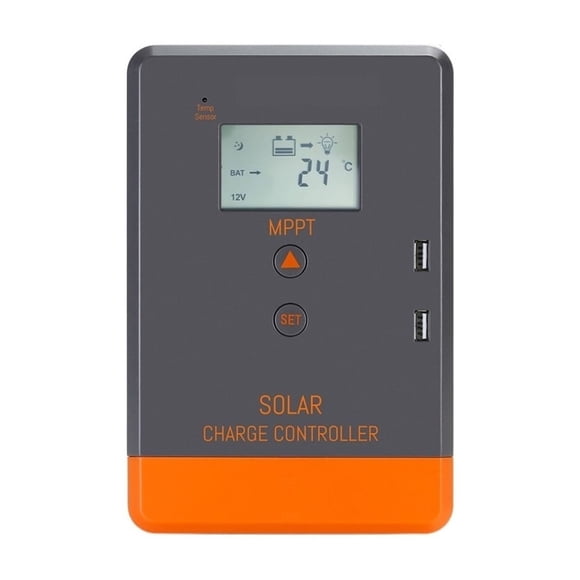 Contrôleur de Charge Solaire MPPT 12V 24V Régulateur de Pile AUTO 40A 30A 20A Max PV 100V 75V 50V Écran LCD Double Chargement Usb, Facile à Utiliser