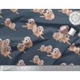 thumbnail image 2 of Soimoi Modal Satin Fabric Golden Retriever Dog Print Sewing Fabric Yard 42 Inch Wide, 2 of 3
