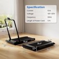 thumbnail image 3 of Superfit 3-in-1 Folding Treadmill with Smart Apps Remote Control LED Display and Speakers Black, 3 of 10