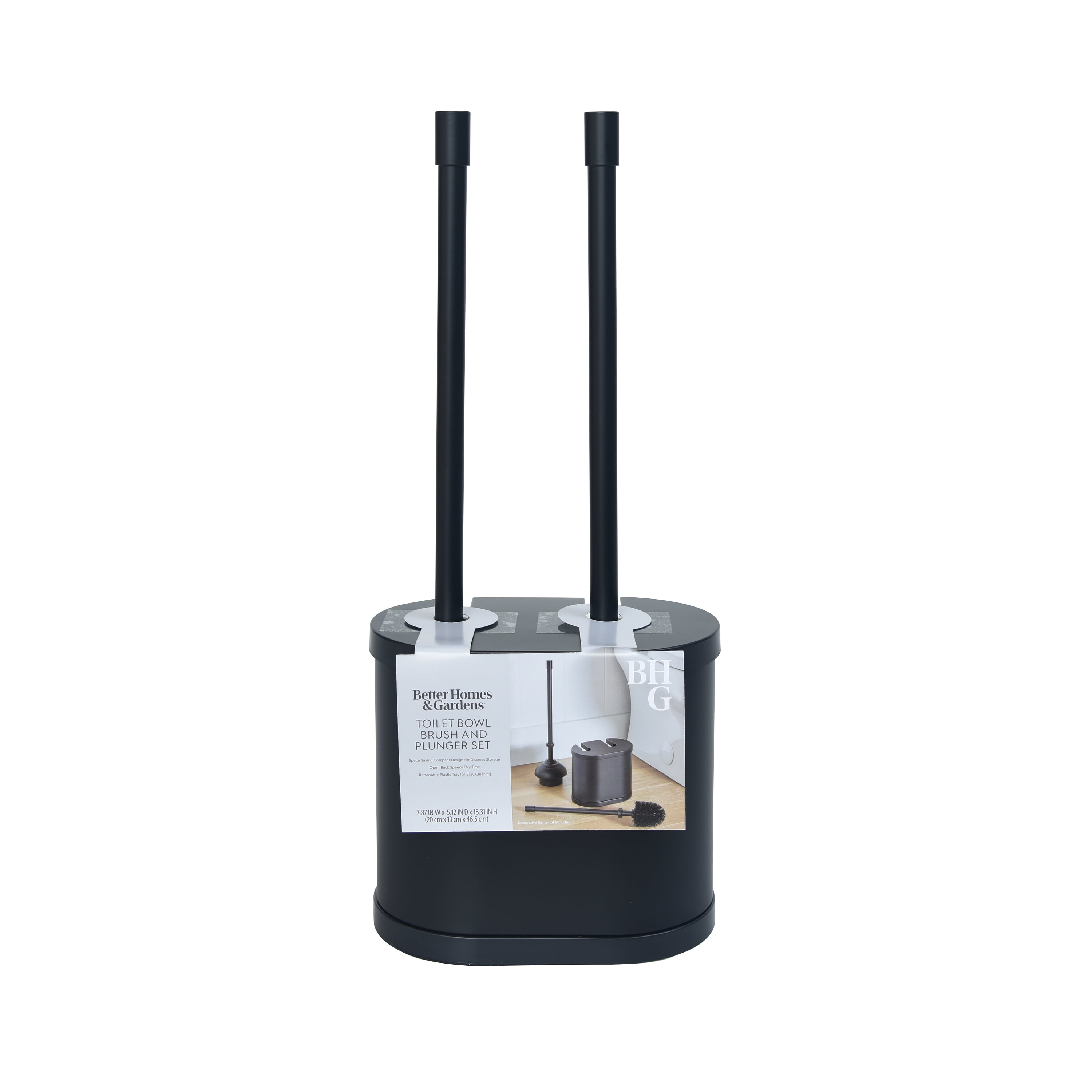 Ensemble brosse de toilette et ventouse Better Homes & Gardens, noir