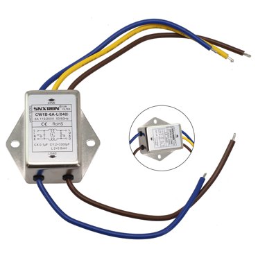 Filtre d'Alimentation CA 250 V Anti-Interférences Ligne Émi Purificateur Audio Cw1B-L 3A/6A/10A