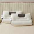 thumbnail image 1 of Soybean Pillow for Sleeping | Natural Recycled Fiber Fill | Supportive Pillow for Back, Side & Stomach Sleepers | Machine Washable | Blue, Gray, Green | 29x19 Inches, 1 of 8