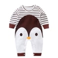 thumbnail image 1 of WEIYLL Girls Bodysuits Button Long Sleeve Overall Cartoon Cute Warm Spring Autumn Coffee Baby Overalls for 3-6 Months, 1 of 2