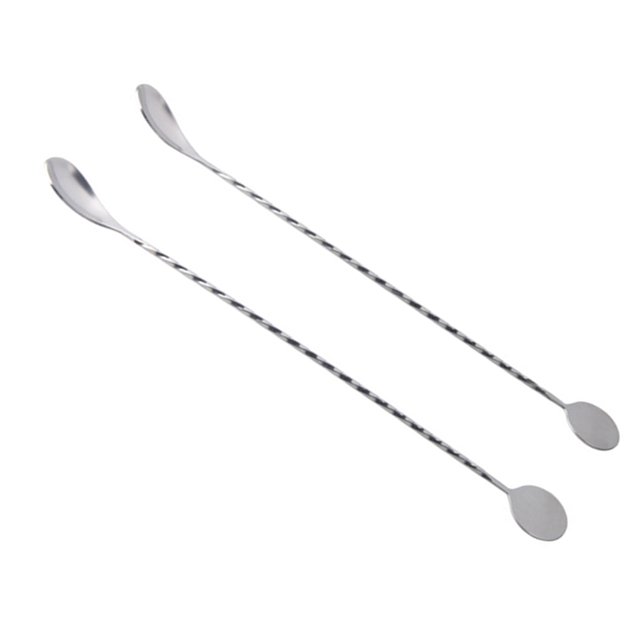 SHOWERORO 2 Pcs Bâtonnets de Boisson en Acier Inoxydable Antirouille pour Cocktails en Fêtes