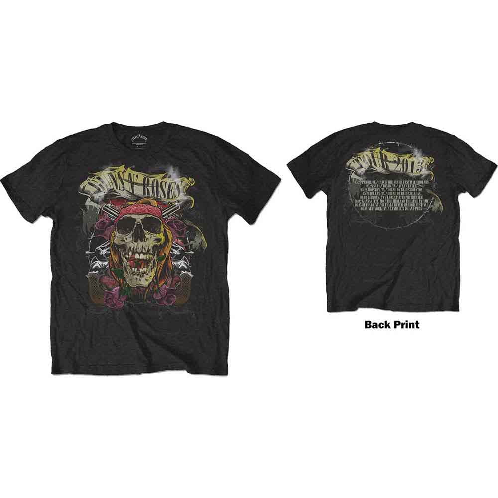 Guns N Roses Unisex T-Shirt Trashy Skull (Back Print)