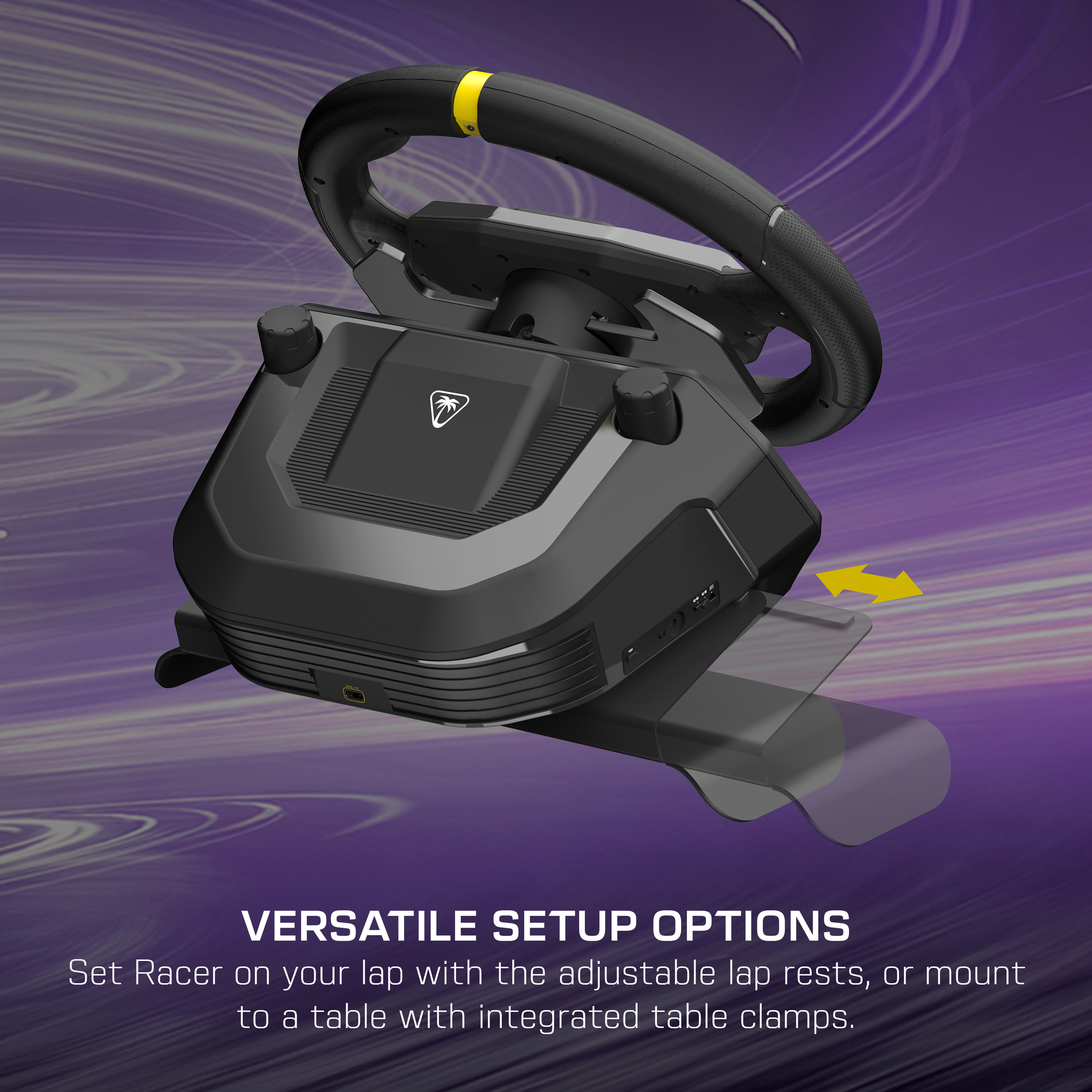 Système de volant de course sans fil Turtle Beach Racer (Noir) - Sous licence officielle pour Xbox Series X|S, Xbox One et Windows - Design complet, connexion sans fil fiable, jusqu'à 30 h d'autonomie