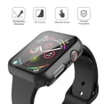 thumbnail image 4 of 2 pack Case Built in Tempered Glass Screen Protector Compatible with Apple Watch Series 44mm 40mm 45 mm 41mm , Matte PC Case Bumper Overall Protective Cover for iwatch series 6 5 4 7 SE 3 2 1, 4 of 6