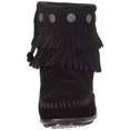 thumbnail image 2 of Minnetonka Womens Double Fringe Side Zip Leather Round Toe, 2 of 2