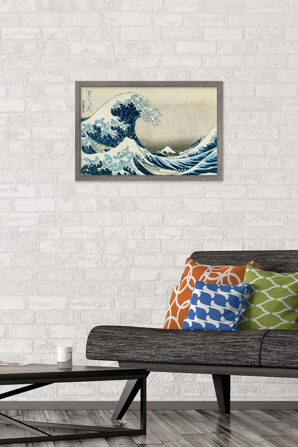 The Great Wave off Kanagawa by Hokusai Wall Poster, 22.375" x 34" Framed
