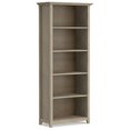thumbnail image 1 of Amherst 30 inch Wide Solid Wood Transitional 5 Shelf Bookcase in Distressed Gray, 1 of 9