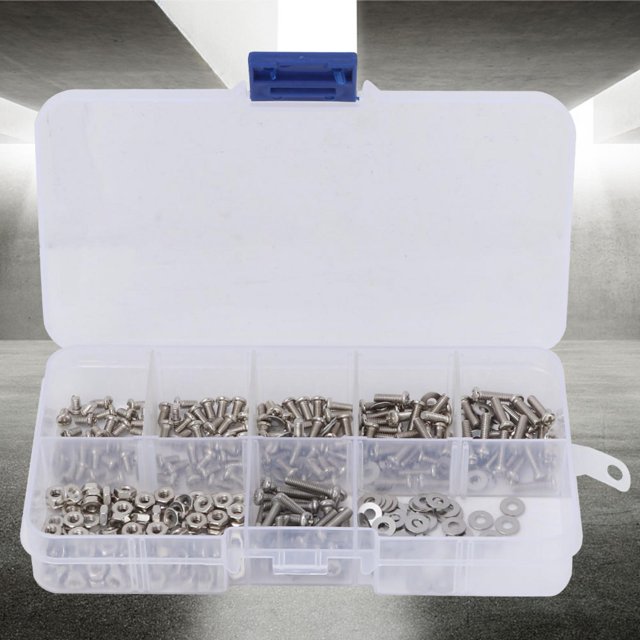 360 Pcs Ensemble de Rondelles à Vis en Acier Inoxydable M2.5, Longueurs Assorties, Attaches Industrielles pour Appareils