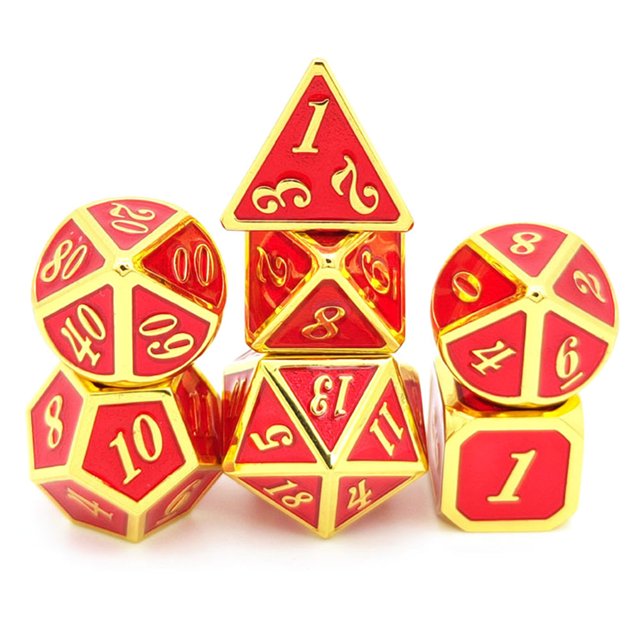 7PCS Multi Dimensional Dice Zinc Alloy Dice Entertainment Gambling Playing Dice Set Game Accessories