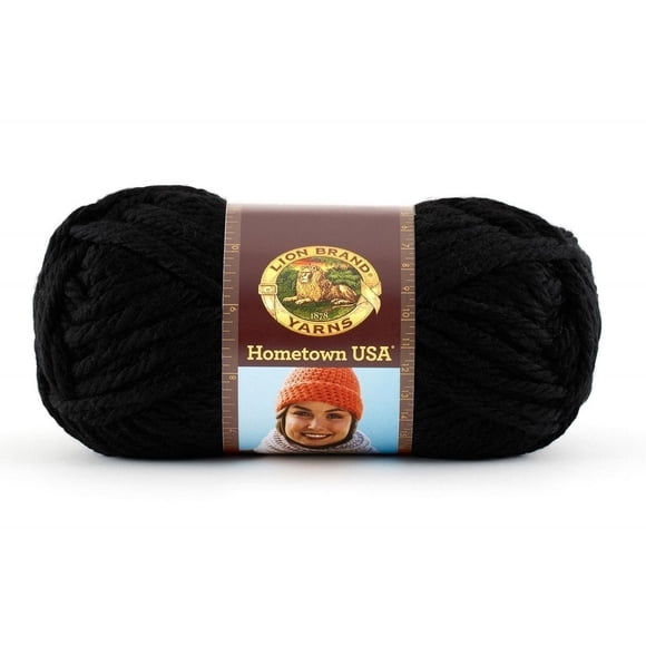 Lion Brand Yarn Hometown Usa Oakland Black 135-153 Classic Bulky Yarn