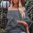 thumbnail image 2 of cfhntfmh Womens Oversized Sweater 2024 Fall Fashion Pullover Sweaters Cable Knit Thermal Solid Sweater Tops, 2 of 6