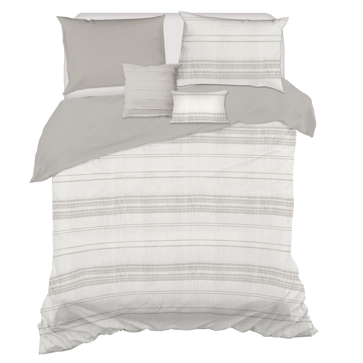 Safdie & Co. Clipped Jacquard Comforter Set 5PC - Linden Double Queen