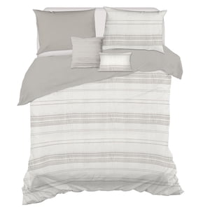Safdie & Co. Clipped Jacquard Comforter Set 5PC - Linden Double Queen