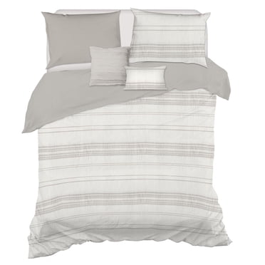 Safdie & Co. Clipped Jacquard Comforter Set 5PC - Linden Double Queen