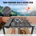 thumbnail image 3 of VEVOR Pergola Extérieure Rétractable 10'x10 Pieds avec Auvent Pare-Soleil en Aluminium Gris, 3 of 9