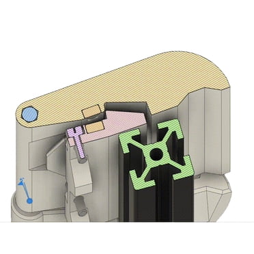 Kit de Cadre d'Imprimante 3D, avec Pièce de Cadre d'Imprimante 350mm Compatible avec les Imprimantes Voro 350mm Pièce Cadre Cadre de Porte en Métal 3D Clicky avec Imprimantes 3D Porte 2.4 Compatible Clicky Voro 2.4 Porte 3D 2.4 Kit Porte