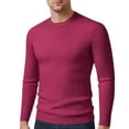 thumbnail image 2 of LIaqionyy Chandail pour Homme à Col Roulé, Chandail à Enfiler, Hauts Tricotés Automne Hiver, Chandail Chaud à Enfiler, Coupe Ajustée, Chandail de Base, M-3TG, 2 of 3