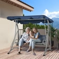 thumbnail image 2 of Outsunny Banc Balançoire de Patio pour 3 Personnes avec Auvent Réglable, 2 of 10