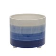 thumbnail image 2 of Benzara BM263831 Planter with Round Shape & Three Tone Look, Blue - Set of 2, 2 of 5