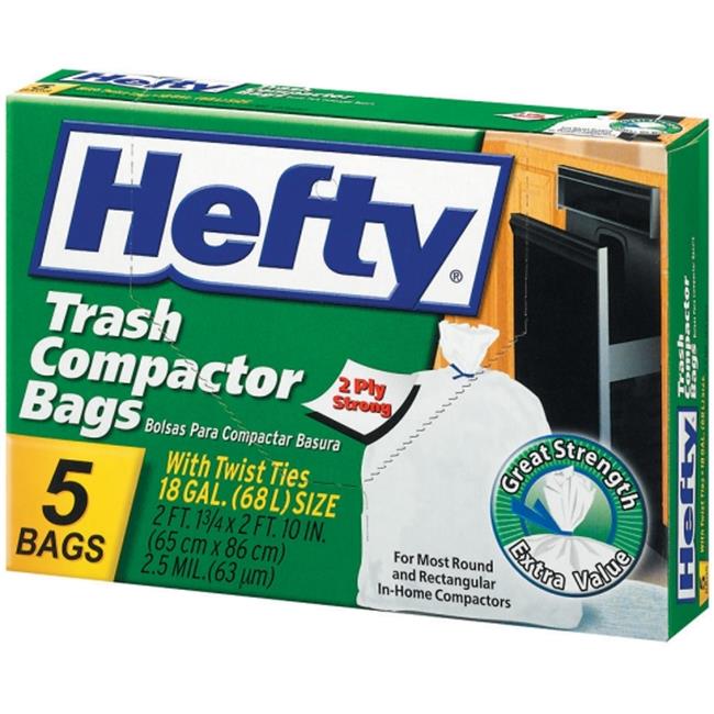 Hefty E21218 5 Count Trash Compactor Bags
