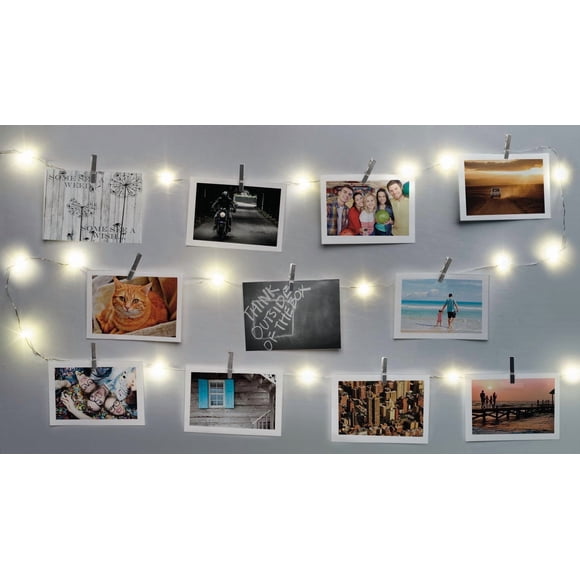 Merkury Silver Chrome Finish Mini LED Clip String Lights
