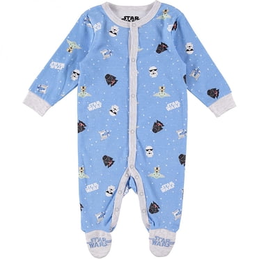 Star Wars Original Trilogy Cute Characters Sleep and Play Footed Pajamas-6-9 Months