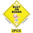 thumbnail image 3 of 2Pcs Baby on Board Car Warning, Baby and Child on Board Sticker, Removable Car Window Sign with 2 Suction Cups Car, 3 of 5