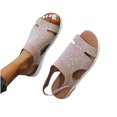 thumbnail image 1 of Summer Womens Fashion Breathable Rhinestone Hida Comfortable Shoes Sandals, 1 of 9