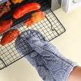 thumbnail image 4 of Tranfacy Home and Kitchen,Hot Pads for Kitchen,Thickened Insulated Gloves Oven Baking Polyester Wear Resistants Microwave Gloves Kitchen Avoid Scalding Gloves Mat Set, 4 of 4