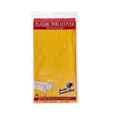 Party Dimensions Housse de Table en Plastique Rectangulaire Jaune Soleil 54 Po x 108 Po