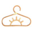 thumbnail image 1 of Kids Hanger Rainbow Moon Sun Design Non-Slip Rattan Scarf Garments Hanging Rack for Closet, 1 of 8