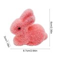 thumbnail image 3 of Tdxkok 2.64In Easter Fluffys Bunny Decor Set Foam Spring Tabletop Decorations Cute Mini Figurine Happy Easter Decorations, 3 of 6