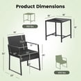 thumbnail image 4 of Costway Ensemble de Mobilier de Patio 3 Pcs, Chaises et Table en Rotin Osier Rembourrées Robustes pour l'Extérieur, 4 of 10