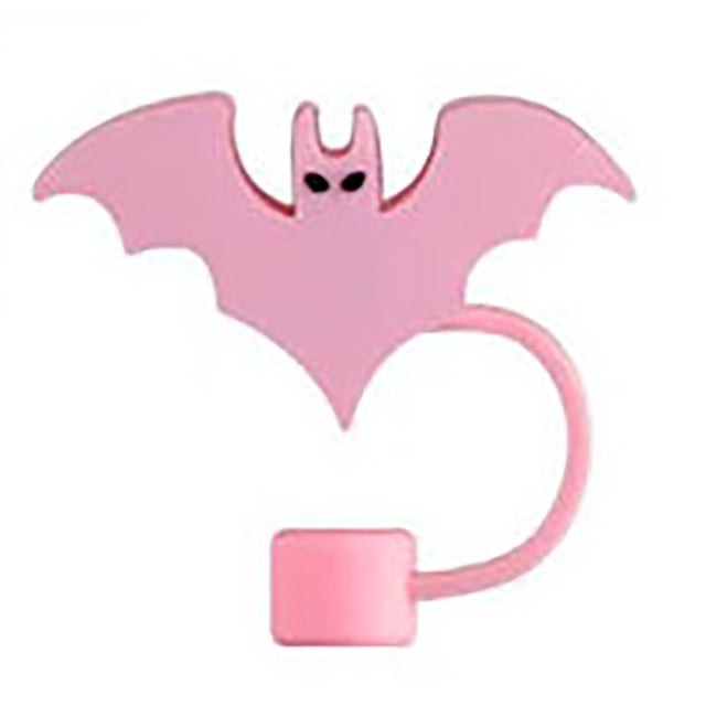 3D Bat Straw Covers Cap For Cup Cute Bat Straw Topper Funny Mini Split Stand Ground plus plus Tube Pencil for Classroom Umbrellas for Drinks for Kids Umbrellas Reusable