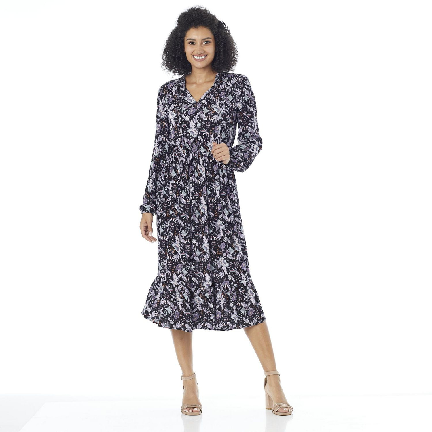 IVY Women's Printed Midi Dress