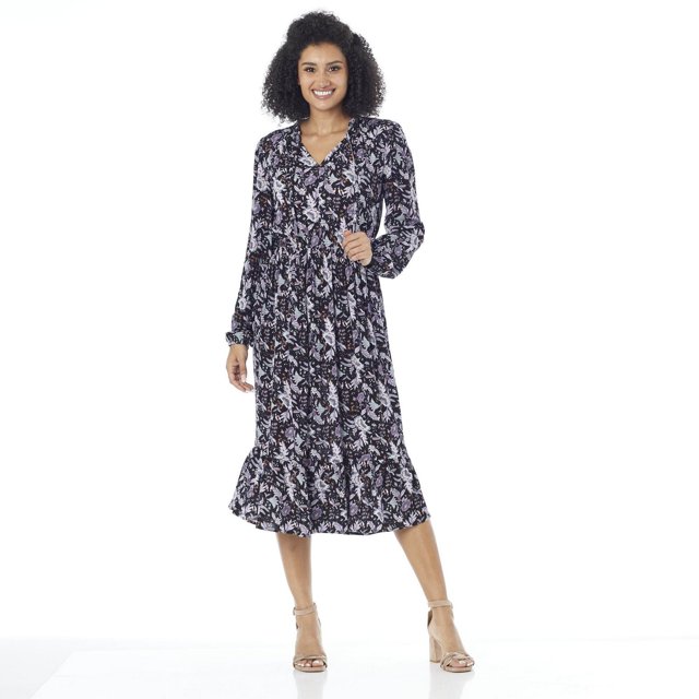 IVY Women's Printed Midi Dress